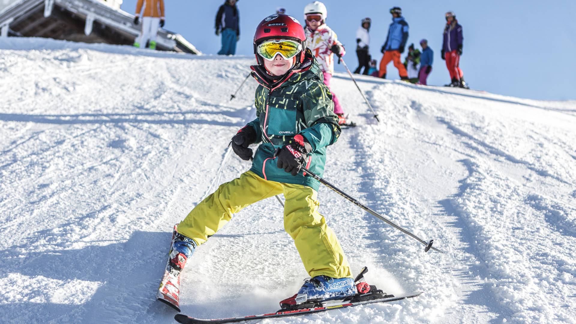 Ski Fahren Kinder Hochkönig