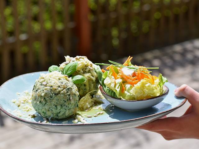 Grünegg Alm Brennnesselknödel